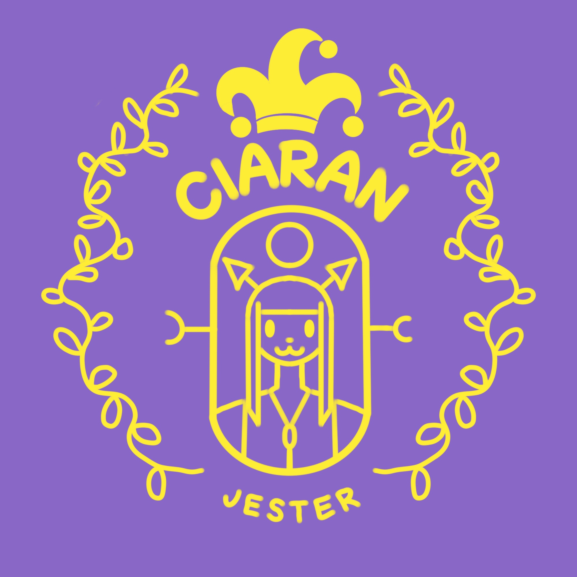 Logo de l’artiste comprenant son persona avec des cheveux long, une frange et des cornes